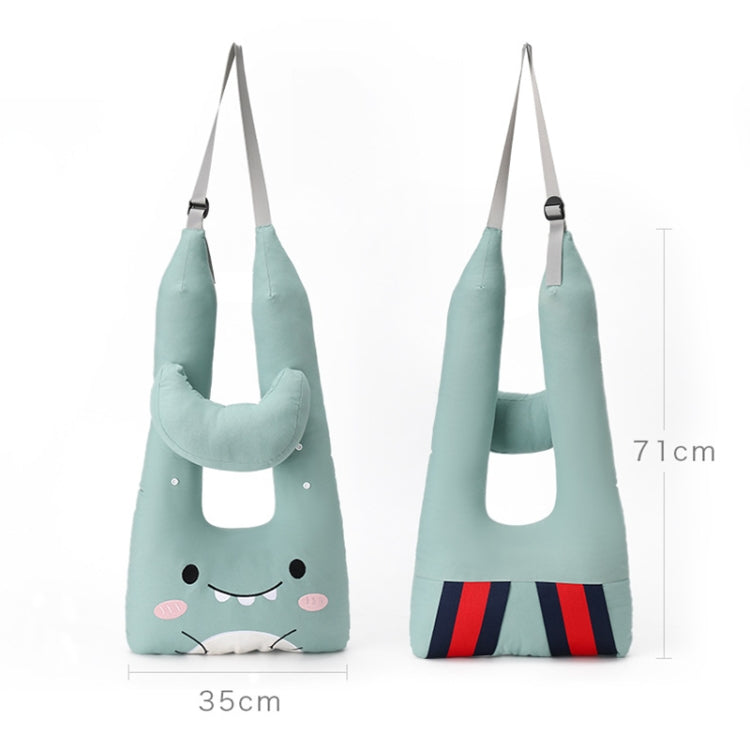 8146 Cartoon Adjustable Car Children Sleep Safety Belt U-shaped Neck Pillow(Blue Penguin)