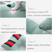 8146 Cartoon Adjustable Car Children Sleep Safety Belt U-shaped Neck Pillow(Yellow Cat)