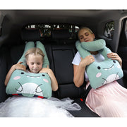 8146 Cartoon Adjustable Car Children Sleep Safety Belt U-shaped Neck Pillow(Gray Totoro)