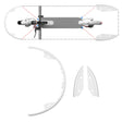 For Xiaomi Mijia M365 Side Protection Cover + Front Rear Bumper(White) - free shipping - PMc TechLife - Order now!