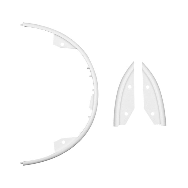 For Xiaomi Mijia M365 Side Protection Cover + Front Rear Bumper(White)
