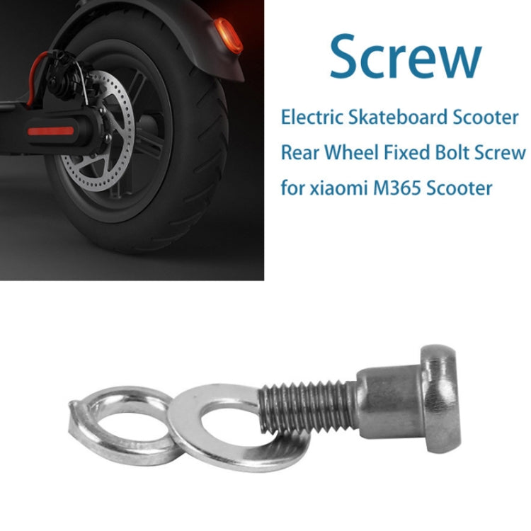 For Xiaomi Mijia M365/PRO 5pcs Scooter Rear Wheel Fixing Screws(White)