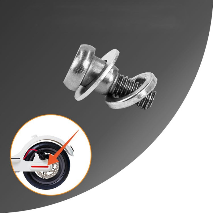 For Xiaomi Mijia M365/PRO 5pcs Scooter Rear Wheel Fixing Screws(White)