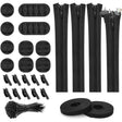 5 In 1  Cord Management Organizer Kit Cable Sleeve With Zipper Cable Clip - Cable Organizer by PMC TechLife | Online Shopping South Africa | PMC TechLife | Buy Now Pay Later Mobicred