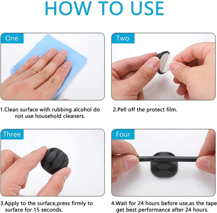 5 In 1  Cord Management Organizer Kit Cable Sleeve With Zipper Cable Clip