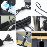 5 In 1  Cord Management Organizer Kit Cable Sleeve With Zipper Cable Clip