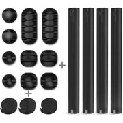 3 In 1 0.5m Kit Cord Management Organizer Kit Cable Sleeve With Zipper Cable Clip