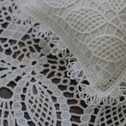 Hollow Lace Round Blanket + Pillow Suit Baby Photography Props(Beige)