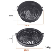 Air Fryer Grill Mat High Temperature Resistant Silicone Baking Tray, Specification: Round Black