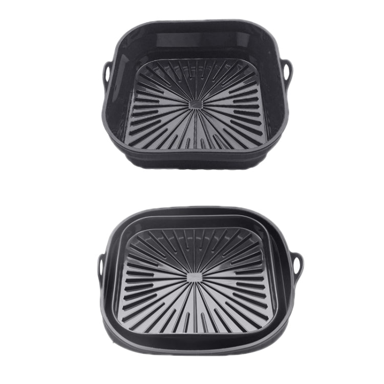 Air Fryer Grill Mat High Temperature Resistant Silicone Baking Tray, Specification: Square Black