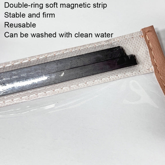Electric Vehicle Charging Port Magnetic Transparent Rain Cover(Black)
