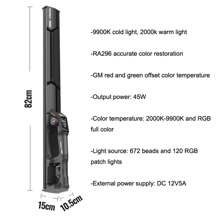 YONGNUO YN660 RGB Standard Version+Remote Control Colorful Stick Light Hand Holds LED Photography Fill Lights
