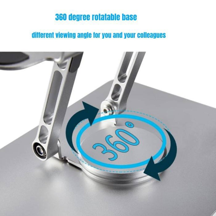 Multifunctional Desktop Foldable Rotating Laptop Cooling Bracket, Spec: SP-086 (Silver)