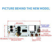 0.8 Inch Electronic Clock Movement Module WIFI Digital Tube Digital Time Display(Blue)
