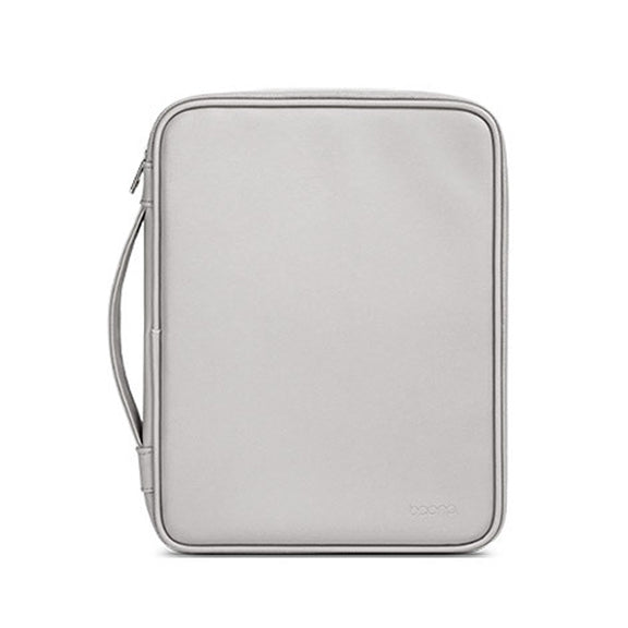 Baona BN-Q015 Leather Water-resistant Shock Absorbing Handheld Tablet Bag, Size: 10.9 inches(Gray)
