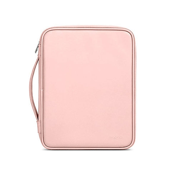 Baona BN-Q015 Leather Water-resistant Shock Absorbing Handheld Tablet Bag, Size: 10.9 inches(Pink)