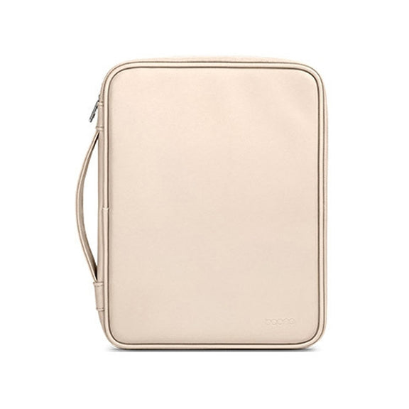 Baona BN-Q015 Leather Water-resistant Shock Absorbing Handheld Tablet Bag, Size: 10.9 inches(Apricot)