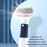 3 in 1 600W Pet Electric High Wind Hair Removal Blowing Combs, Specification: EU Plug 220V(Navy)