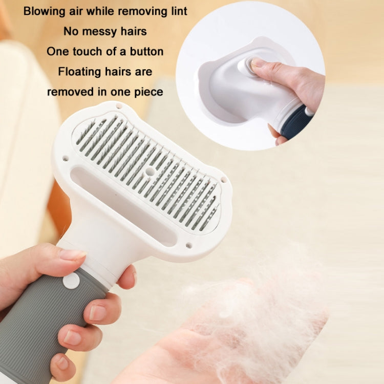 3 in 1 600W Pet Electric High Wind Hair Removal Blowing Combs, Specification: EU Plug 220V(Gray)