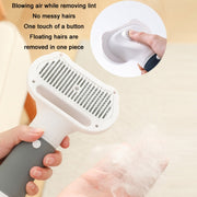3 in 1 600W Pet Electric High Wind Hair Removal Blowing Combs, Specification: EU Plug 220V(Pink)