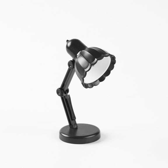 Flower Shape LED Mini Magnetic Table Lamp Foldable Bedside Night Light(09A Black)