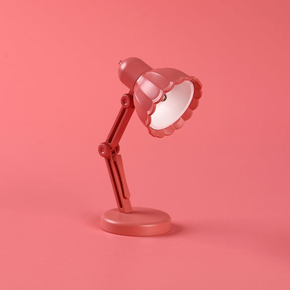 Flower Shape LED Mini Magnetic Table Lamp Foldable Bedside Night Light(09A Rose Red)