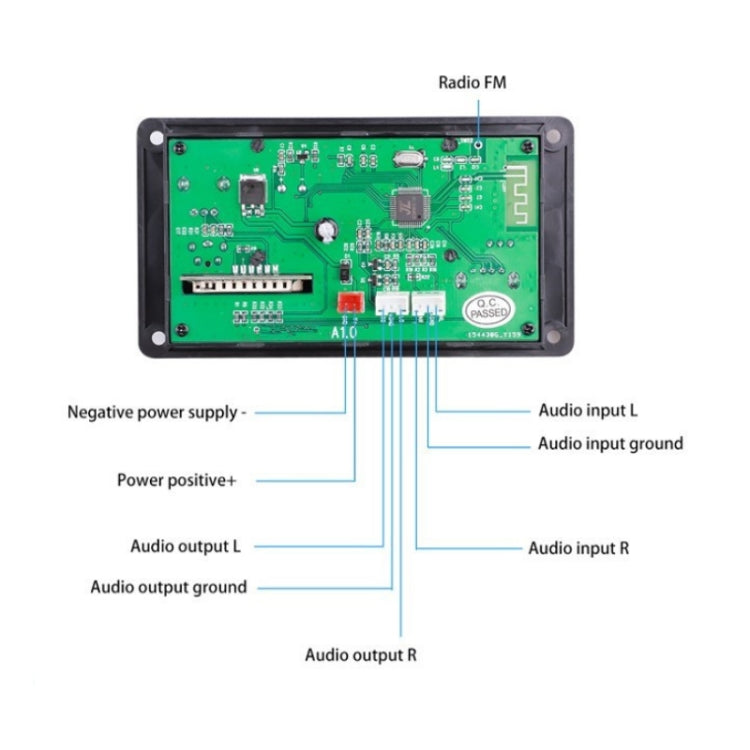 D008BT Speaker Motherboard LCD Bluetooth Decoder Board U Disk Playback Amplifier Board