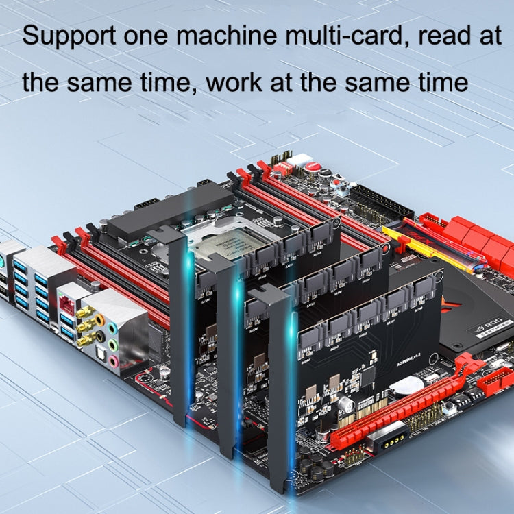 PCIE X1 To 10 Ports SATA3.0 Rotary Card Computer Desktop Solid State Hard Disk