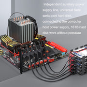 PCIE X1 To 10 Ports SATA3.0 Rotary Card Computer Desktop Solid State Hard Disk