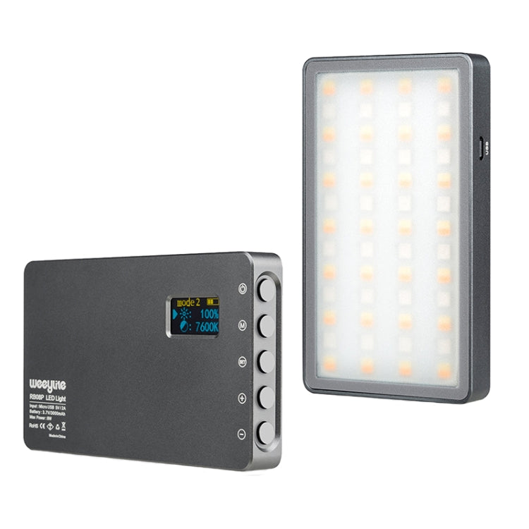 Weeylite RB08P 52LEDs RGB Colorful Light Effect Mini Photography Fill Light