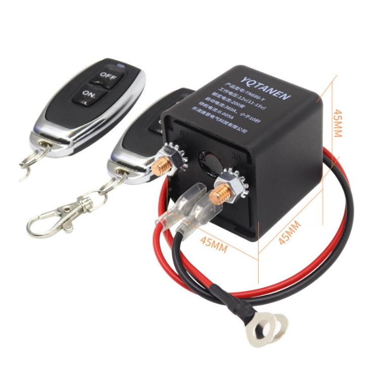 YQTANEN Car Battery Leakage Protection Remote Control Power Off Relay, Voltage: 24V 200A