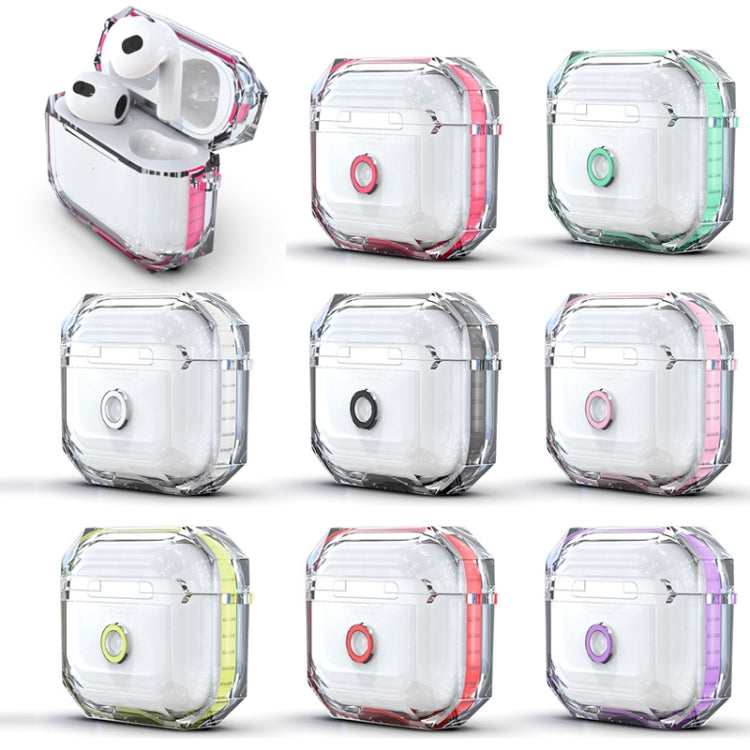 For AirPods 3 RJT-AP-03 Transparent Anti-fall Bluetooth Earphone Protective Sleeve(Black)