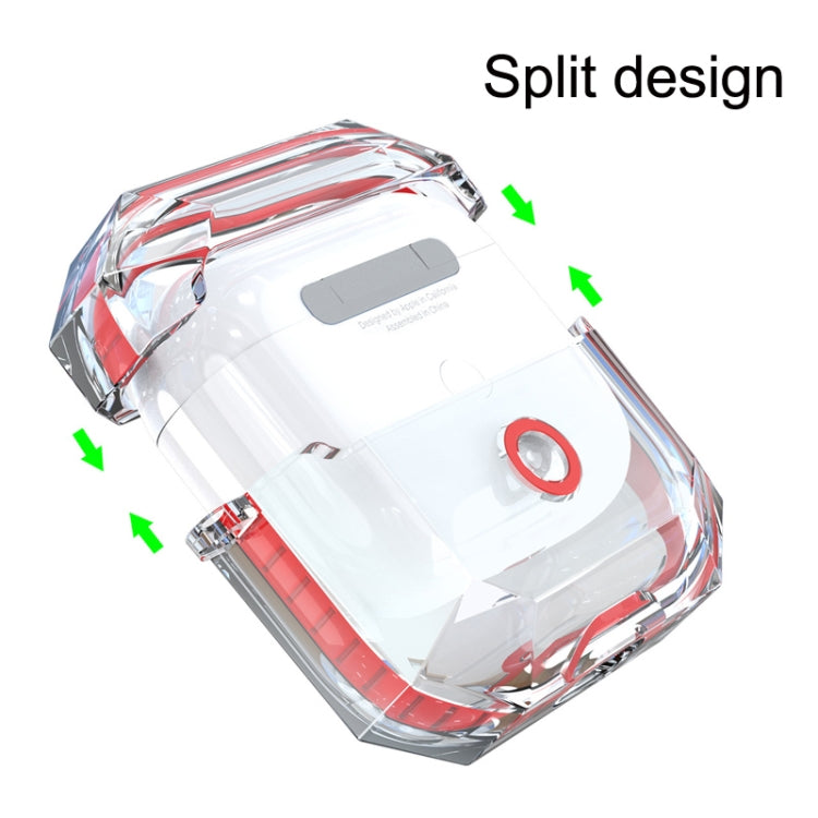 For AirPods 3 RJT-AP-03 Transparent Anti-fall Bluetooth Earphone Protective Sleeve(Black)