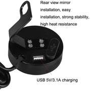 Morfayer YL-M05 5 In 1 Environmental Temperature Model 9-24V LED Night Vision Motorcycle Modification Instrument