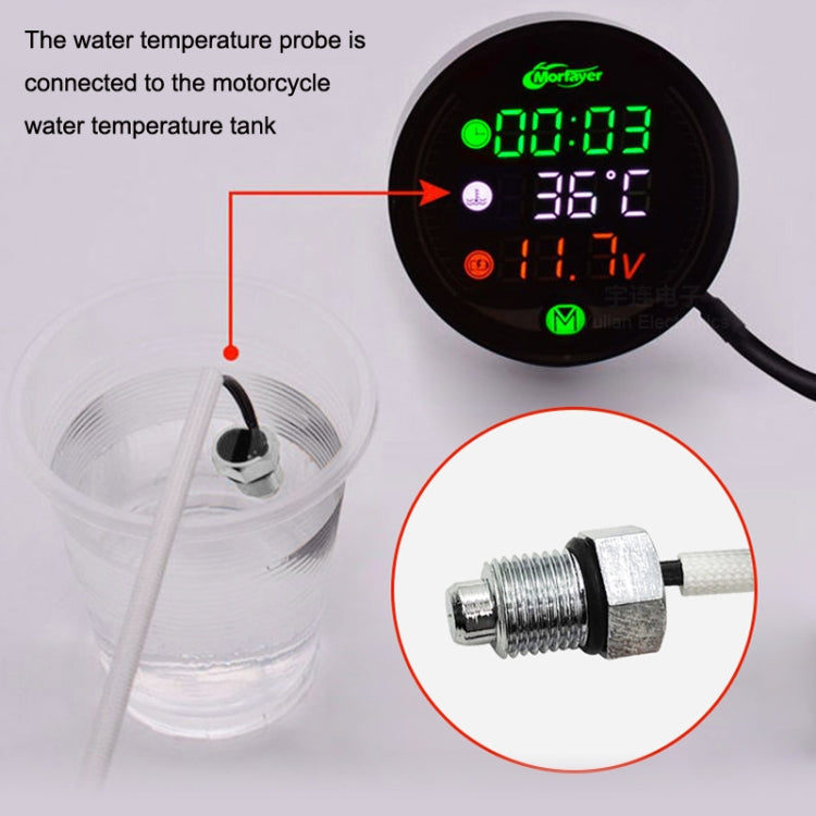 Morfayer YL-M05 4 In 1 Water Temperature Model 9-24V LED Night Vision Motorcycle Modification Instrument