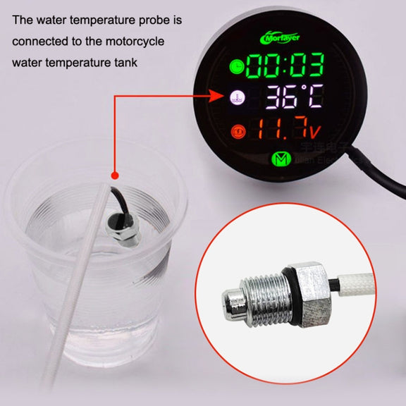 Morfayer YL-M05 4 In 1 Water Temperature Model 9-24V LED Night Vision Motorcycle Modification Instrument