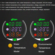 Morfayer YL-M05 4 In 1 Environmental Temperature Model 9-24V LED Night Vision Motorcycle Modification Instrument
