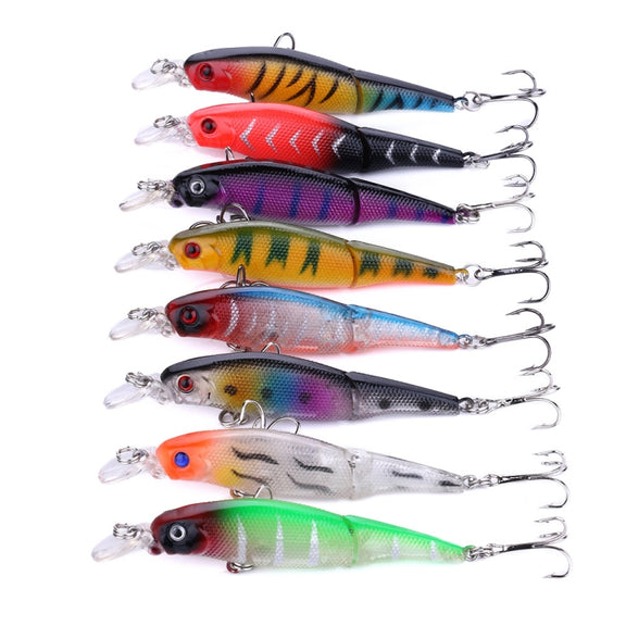 HENGJIA JM010 9cm 7g 2 Sections Bionic Bait With Beads Diving Mino Fake Bait(2)