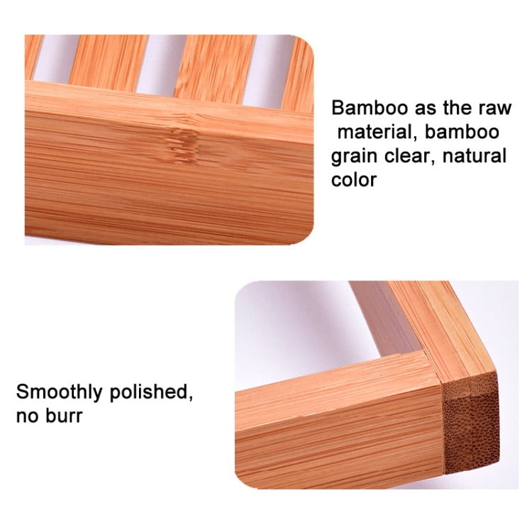 Bamboo Non-slip Bathtub Shelf Multifunctional Soaking Shelf, Color: White