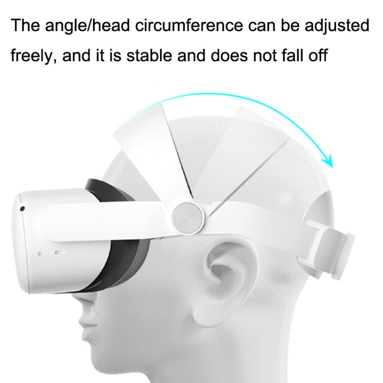 For Oculus Quest 2 VR SHINECON OS01 Adjustable All -In -One Head Strap VR Accessories(White)