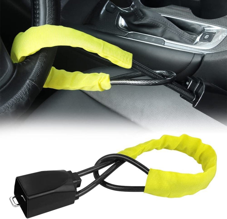 S308 Car Steering Wheel Wire Rope Lock Security Anti-theft Locks(Red)