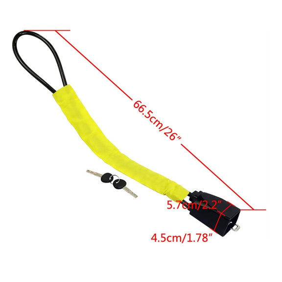 S308 Car Steering Wheel Wire Rope Lock Security Anti-theft Locks(Black)