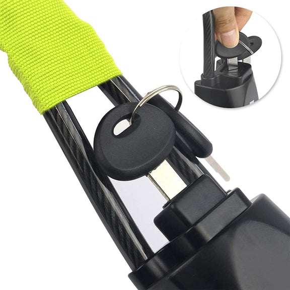 S308 Car Steering Wheel Wire Rope Lock Security Anti-theft Locks(Black)