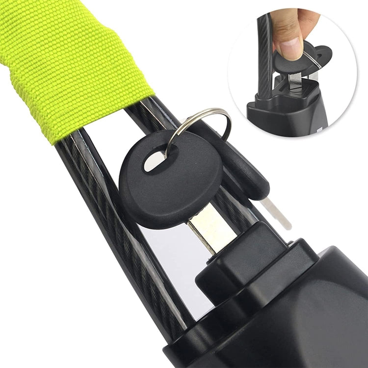 S308 Car Steering Wheel Wire Rope Lock Security Anti-theft Locks(Yellow)