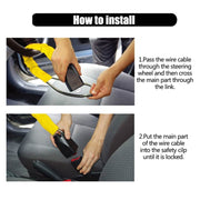 S308 Car Steering Wheel Wire Rope Lock Security Anti-theft Locks(Black)