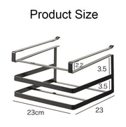 Double-layer Punch-free Kitchen Wall-Mounted Cutting Board Rack(White)
