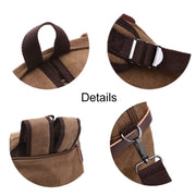 Casual Canvas Three-Purpose Business Briefcase Computer Bag, Color: Khaki Small