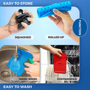 For NINJA DZ201 DZ401 Air Fryers 2pcs Silicone Pad Rectangular Liner(Blue)
