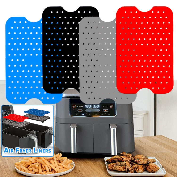 For NINJA DZ201 DZ401 Air Fryers 2pcs Silicone Pad Rectangular Liner(Blue)