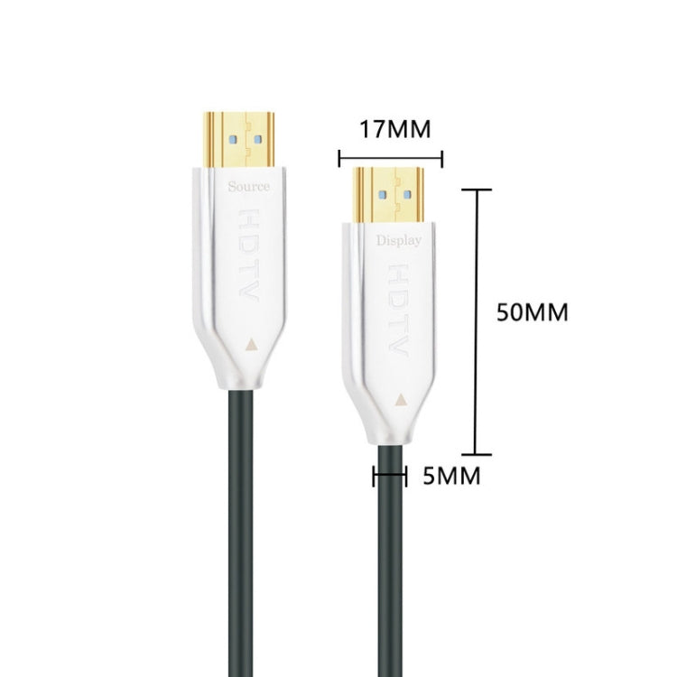 2.0 Version HDMI Fiber Optical Line 4K Ultra High Clear Line Monitor Connecting Cable, Length: 10m(White)